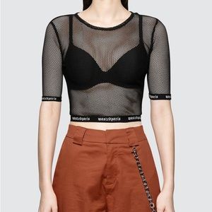 Wasted Paris NWT Fishnet Crop Top